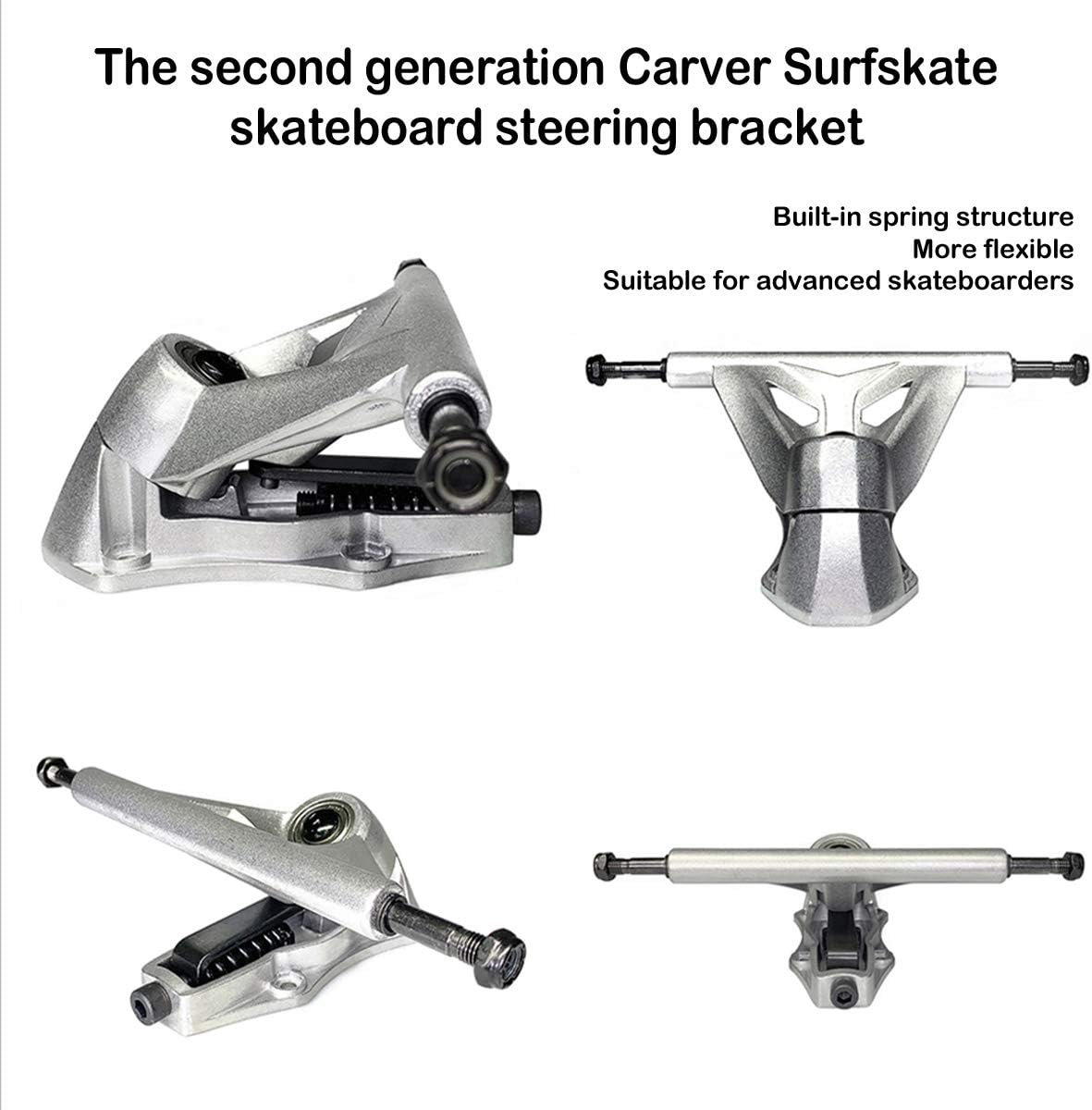 Carving Skateboard Carver : Surfskate Flexible 7 Couches, Roulements ABEC-11, pour Tous Âges 2 Carving Skateboard Carver : Surfskate Flexible 7 Couches, Roulements ABEC-11, pour Tous Âges – Image 2