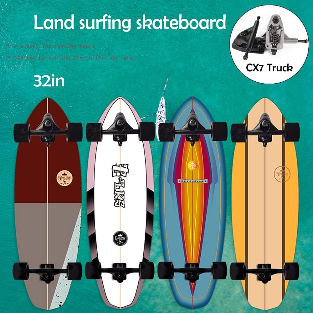 Skateboard Surfskate Carving Pumping CX7 82×26cm, Trucks Flexibles, Deck 7 Couches Érable, Roulements ABEC 11 pour Tous Âges 3 Skateboard Surfskate Carving Pumping CX7 82×26cm, Trucks Flexibles, Deck 7 Couches Érable, Roulements ABEC 11 pour Tous Âges – Image 3