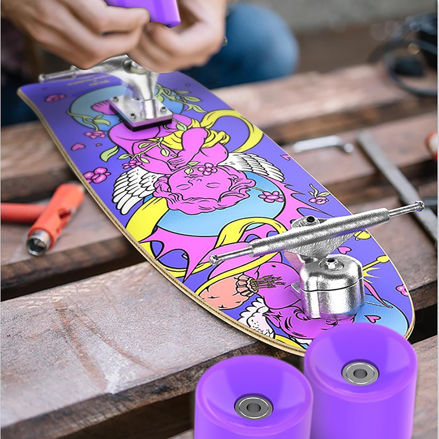 Surfskate 32" Complet S5 avec Équipement et Sac à Dos - Unisexe Adulte & Enfants 6 Surfskate 32" Complet S5 avec Équipement et Sac à Dos - Unisexe Adulte & Enfants – Image 6