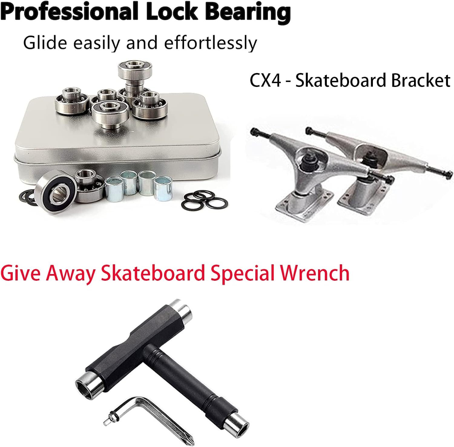 Cruiser Longboard 32" Pintail Surfskate avec Roulements ABEC-11, 8 Couches Érable, Outil en T, pour Adultes Débutants 3 Cruiser Longboard 32" Pintail Surfskate avec Roulements ABEC-11, 8 Couches Érable, Outil en T, pour Adultes Débutants – Image 3