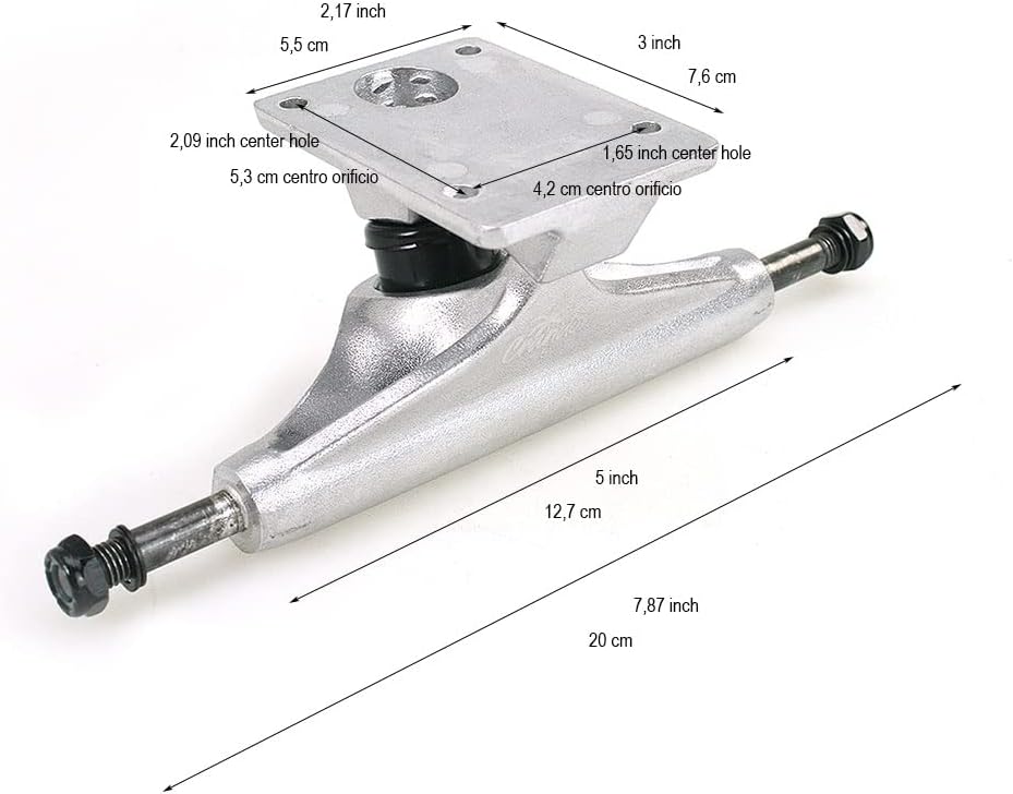 CRANDON : Pack de 2 Trucks 5/5,25 - Pour Débutants et Pros, Compatibles Tous Skateboards 3 CRANDON : Pack de 2 Trucks 5/5,25 - Pour Débutants et Pros, Compatibles Tous Skateboards – Image 3