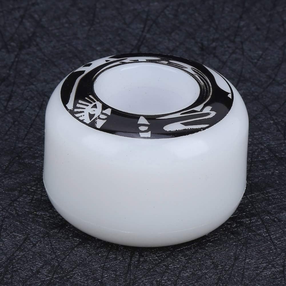 YOUTHINK 4Pcs Roues Skateboard PU 54x36mm (Blanc/Noir) 2 YOUTHINK 4Pcs Roues Skateboard PU 54x36mm (Blanc/Noir) – Image 2