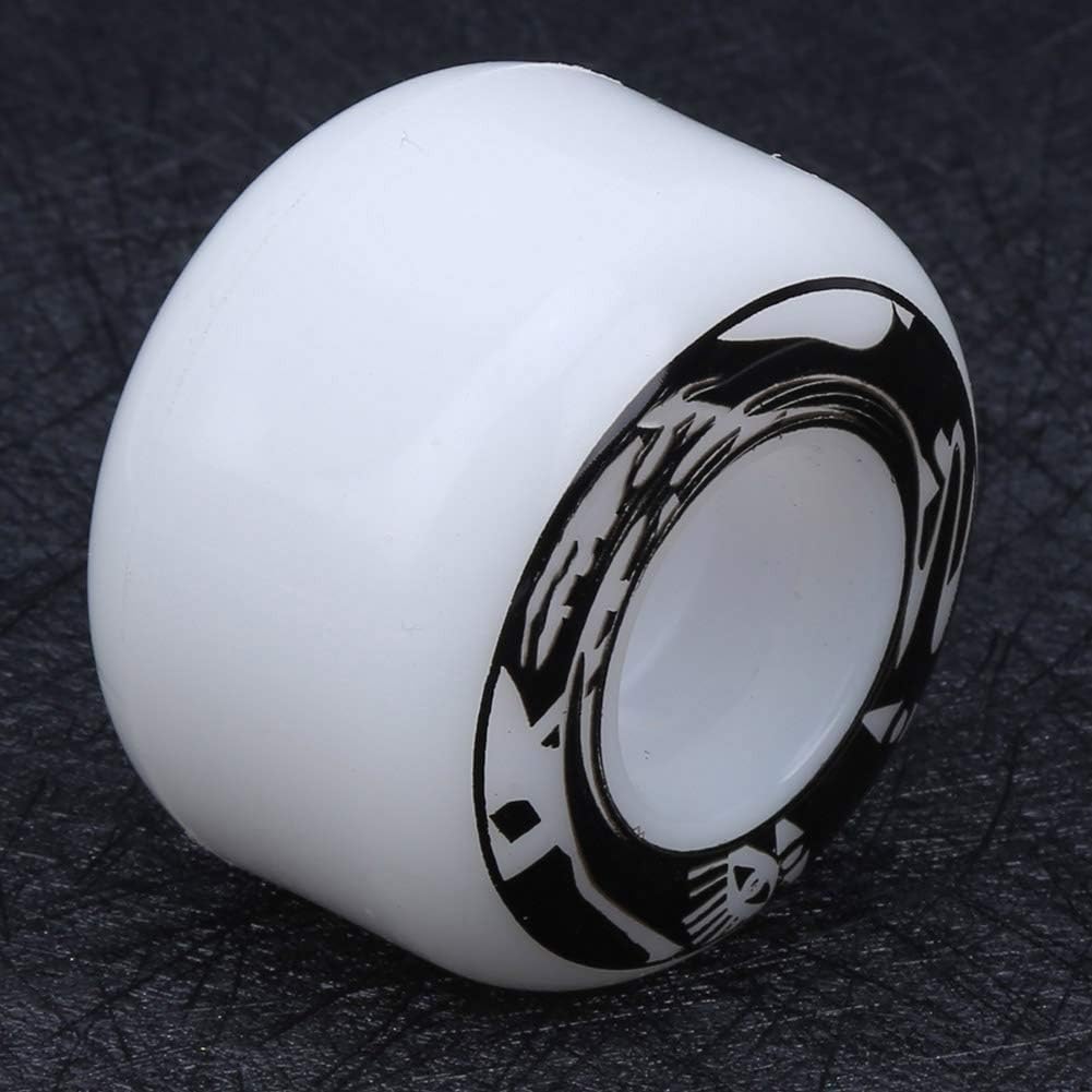 YOUTHINK 4Pcs Roues Skateboard PU 54x36mm (Blanc/Noir) 7 YOUTHINK 4Pcs Roues Skateboard PU 54x36mm (Blanc/Noir) – Image 7