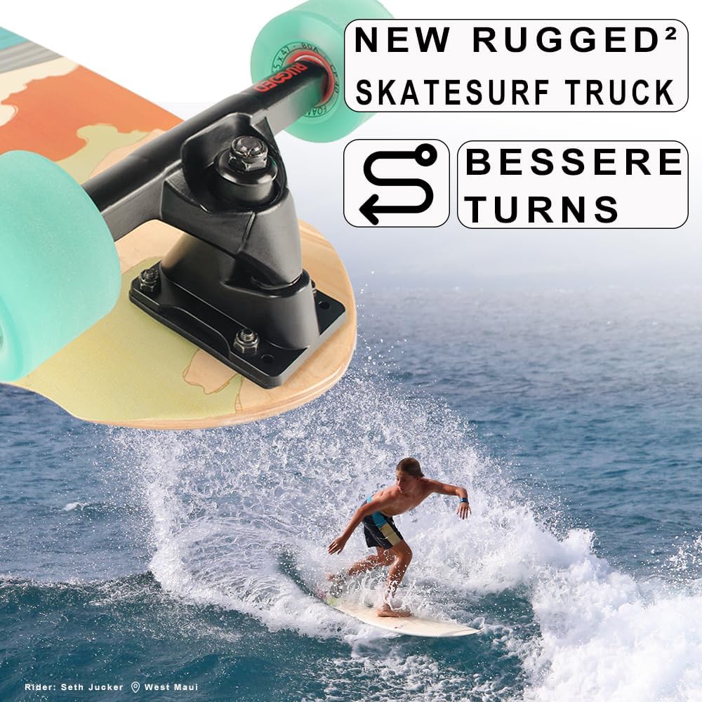 Set de Trucks de Skate Rugged Surf V2 - Noir 3 Set de Trucks de Skate Rugged Surf V2 - Noir – Image 3