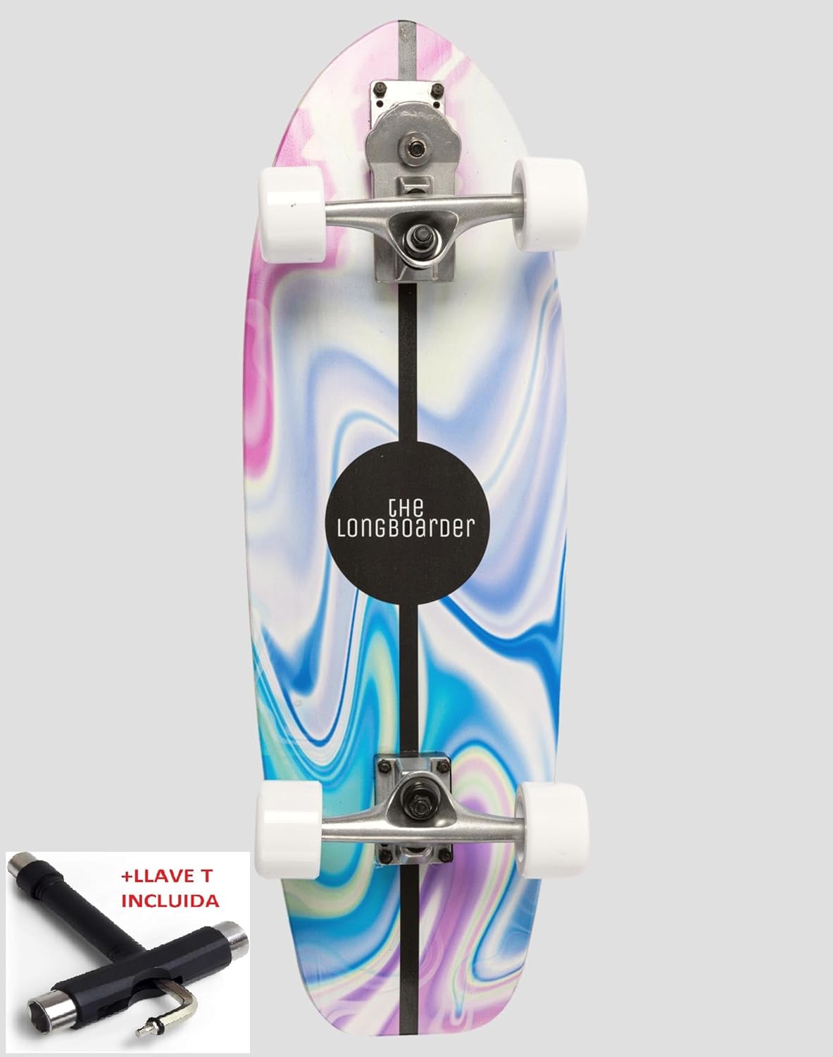 Surfskate Cruiser 75 cm Tie Dye - Érable, Axes S7, Roues 65 mm, ABEC-5 7 Surfskate Cruiser 75 cm Tie Dye - Érable, Axes S7, Roues 65 mm, ABEC-5 – Image 7
