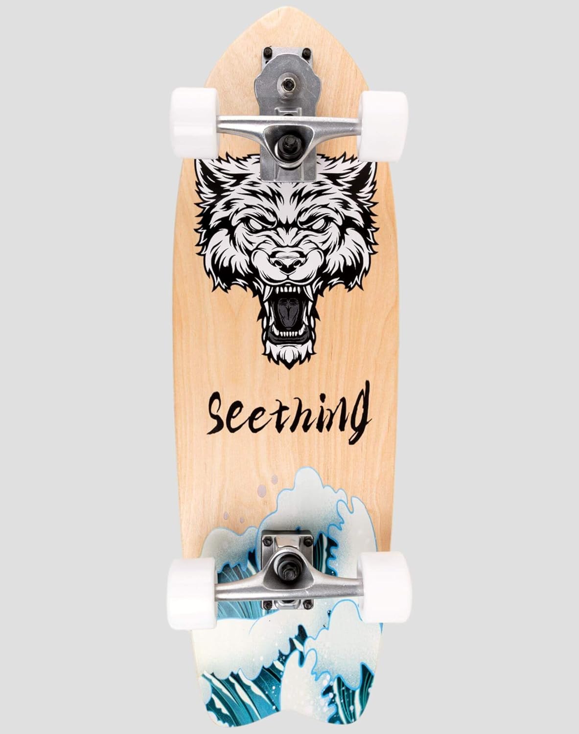 Surfskate Surf Lion theLongboarder: Tableau 29"x10", Essieux S7, Roues 65mm 78A, ABEC-5 - Complet 7 Surfskate Surf Lion theLongboarder: Tableau 29"x10", Essieux S7, Roues 65mm 78A, ABEC-5 - Complet – Image 7