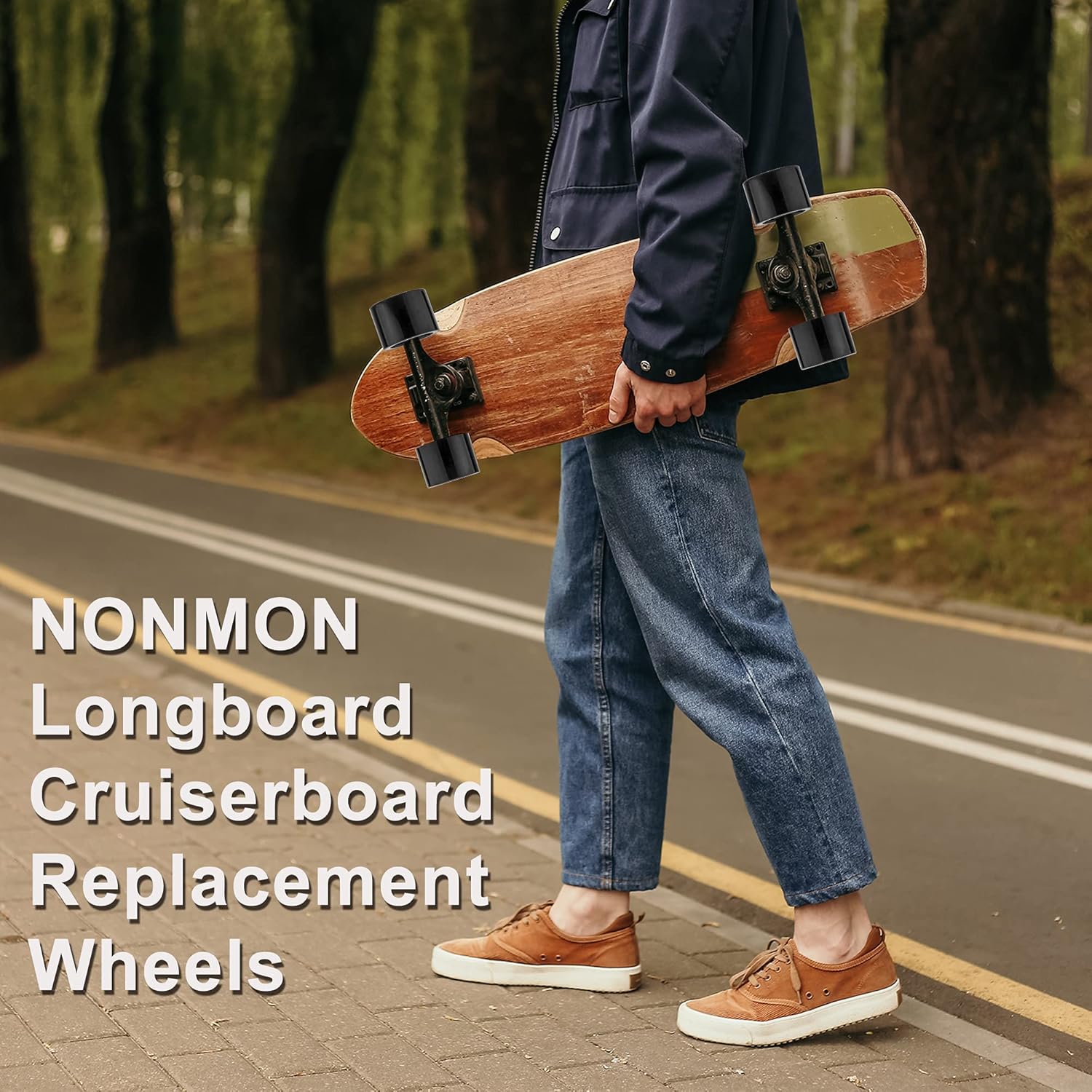 Set de 4 Roues Longboard NONMON 70mm 80A avec Roulements ABEC-9 et Entretoises 6 Set de 4 Roues Longboard NONMON 70mm 80A avec Roulements ABEC-9 et Entretoises – Image 6