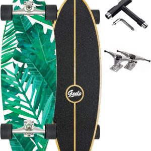 Carver Surfskate 80x25cm Longboard en Érable pour Débutants avec Roulements ABEC-11, CX4, B