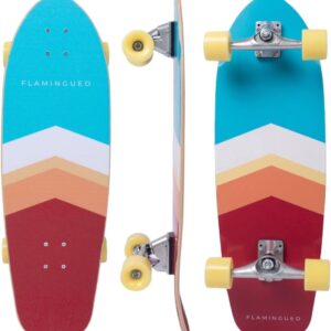 Flamingueo Surfskate - Planche Adulte & Enfant, Roues 80AB, ABEC-7.