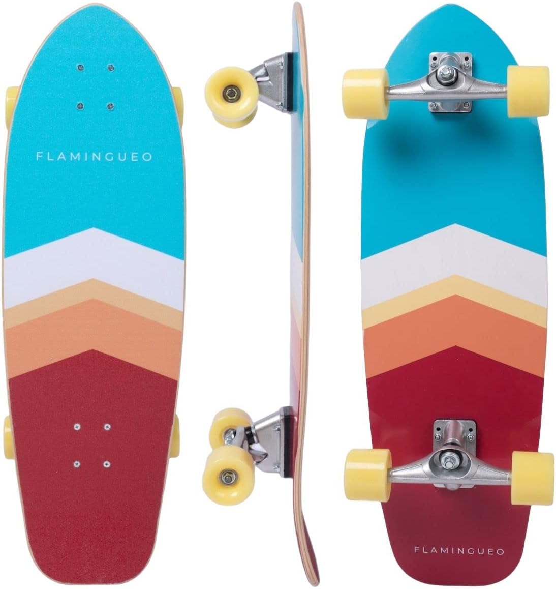 Flamingueo Surfskate - Planche Adulte & Enfant, Roues 80AB, ABEC-7. 1 Flamingueo Surfskate - Planche Adulte & Enfant, Roues 80AB, ABEC-7.