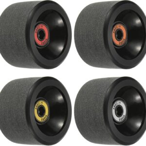 PATIKIL 65mm 78A Roues Longboard avec Roulements ABEC-11, Pack de 4, Noir