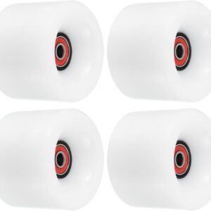 PATIKIL Roues Longboard 70mm 78A avec Roulements ABEC-9, 4 Pack, Blanc