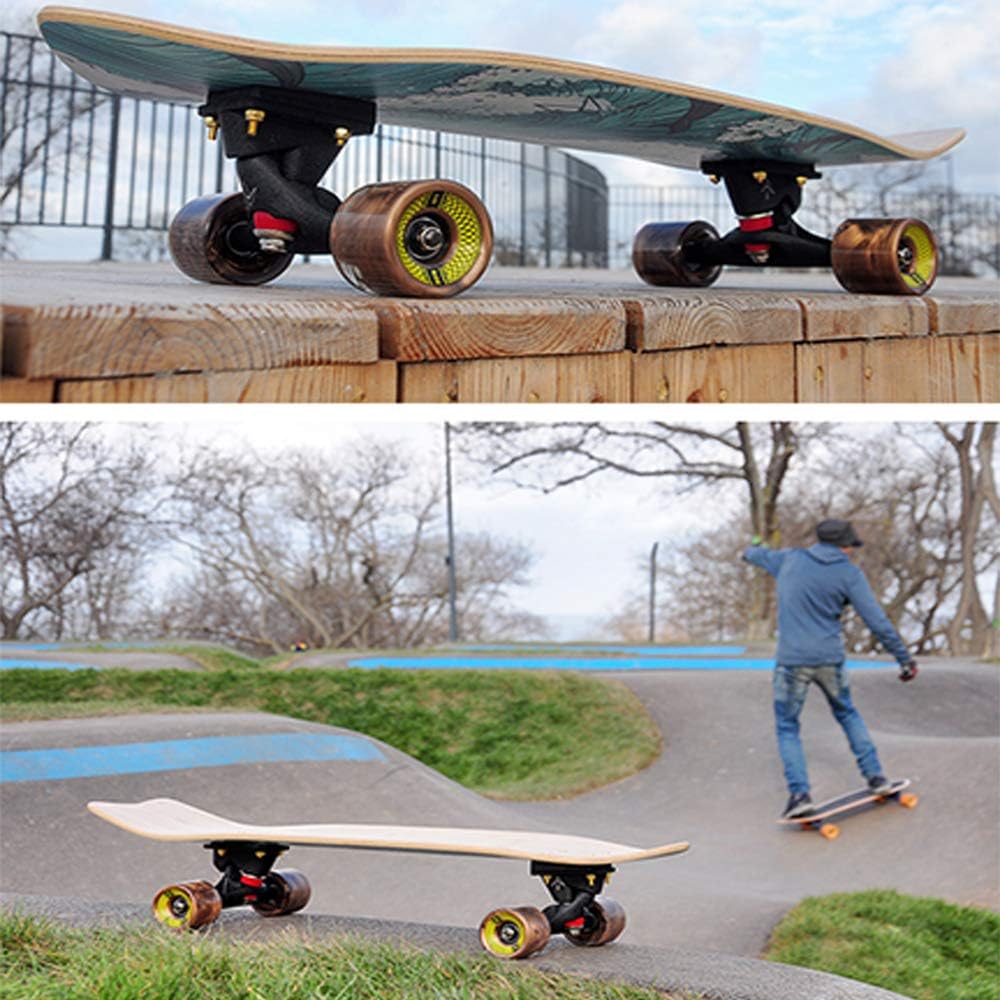Planche à roulettes rétro 33" en érable pour tous niveaux et âges 2 Planche à roulettes rétro 33" en érable pour tous niveaux et âges – Image 2