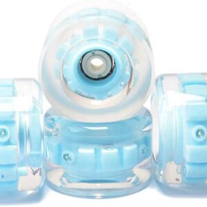 Roues Lumineuses en Polyuréthane à Paillettes pour Longboard et Surf - SRMAN 4 Pièces 6 Lumières