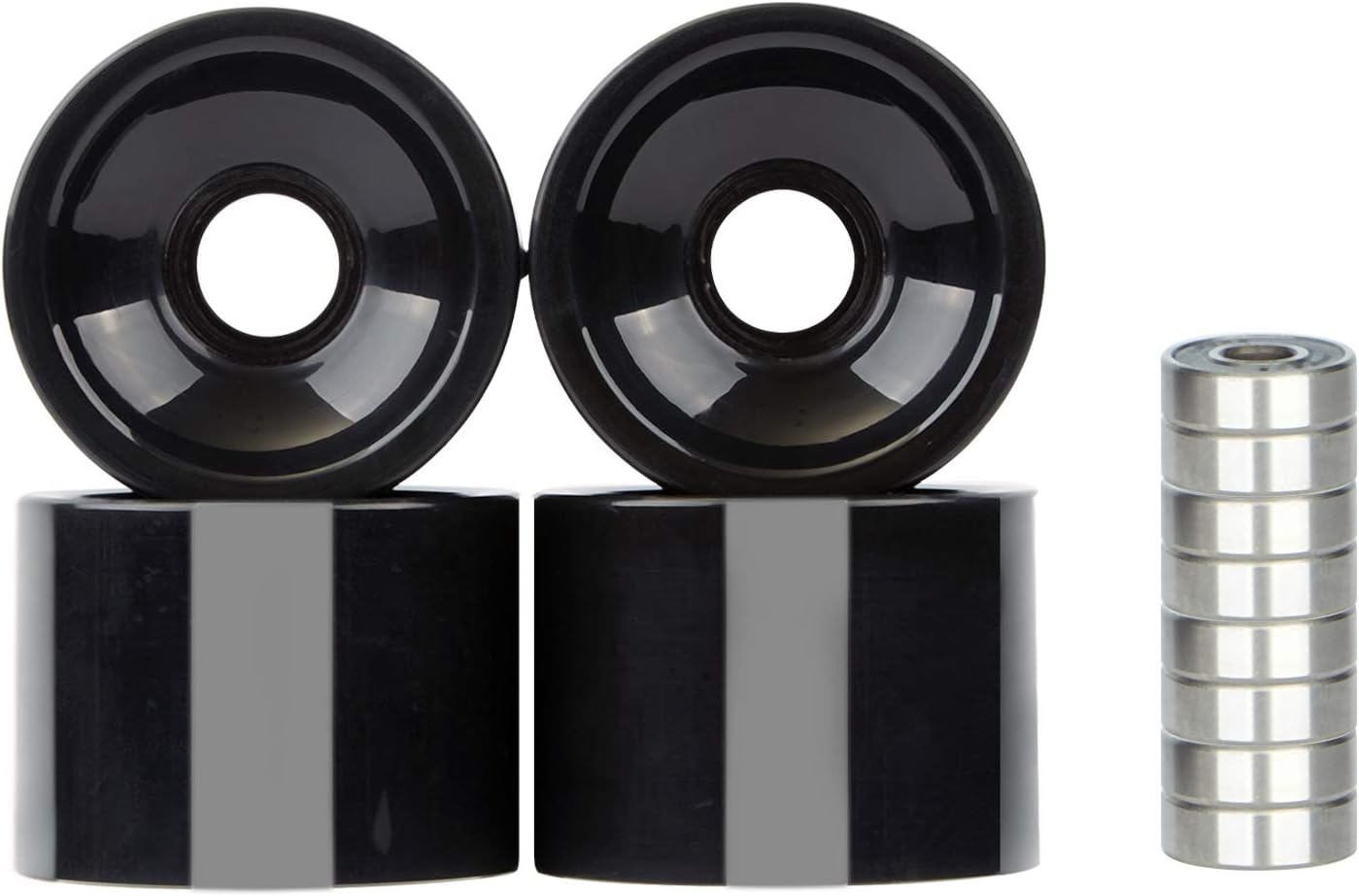 Set de 4 Roues Longboard NONMON 70mm 80A avec Roulements ABEC-9 et Entretoises 1 Set de 4 Roues Longboard NONMON 70mm 80A avec Roulements ABEC-9 et Entretoises