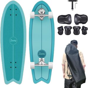 Surfskate 32" Complet S5 avec Équipement et Sac à Dos - Unisexe Adulte & Enfants